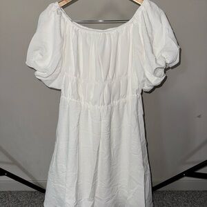 Dokotoo White Off-Shoulder Dress